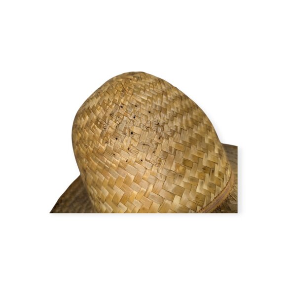 Vintage Women's Woven Straw Hat w/Tan Accent Band - Picture 6 of 14